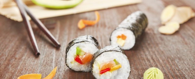 sushi rolls recipes, how to make sushi, caribbean cuisine, caribbean sushi